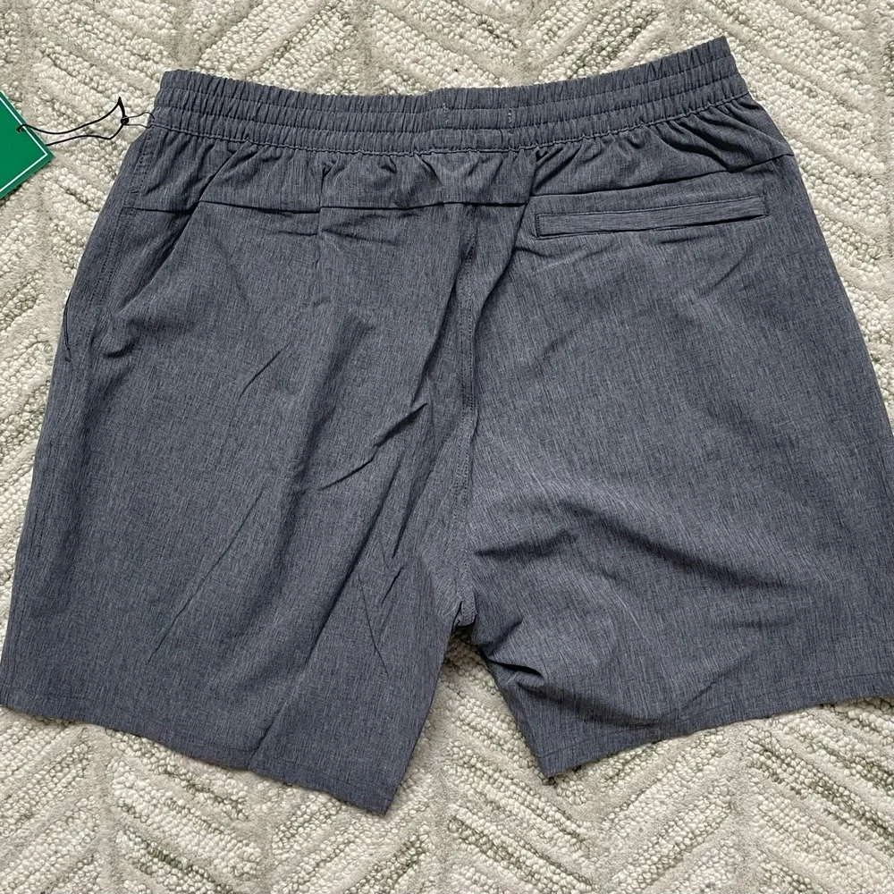NWT Flint Park Tennis Pickleball Men's Advantage Heather Grey Unlined Shorts